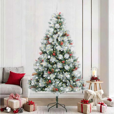 vidaXL Árbol de Navidad artificial verde y 240 cm (1/5)