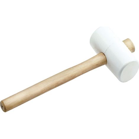 Marteau en caoutchouc blanc avec manche en frêne 65 mm