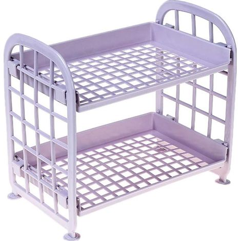 Porte shampoing Douche rangements Salle de Bain Douche Caddy autoportant Douche Plateau Porte-Serviettes de Bain Coin Douche Caddy Purple-Fei Yu (1/2)