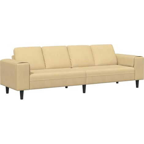 Canapé Sofa Vert gris 250 x 77 x 76 cm Tissu en velours côtelé