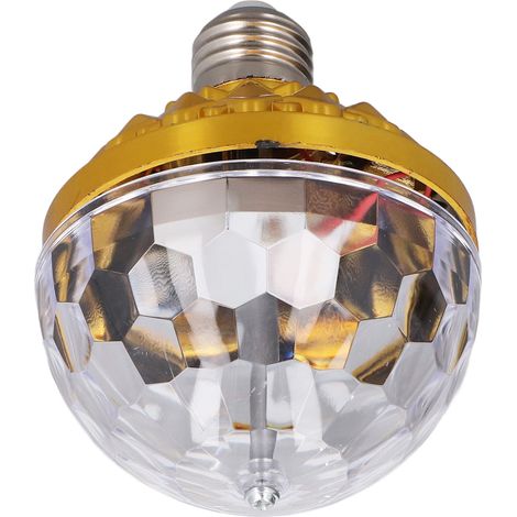 Boule à facettes LED rotative 6W multicolore, lampe disco métallique pour soirées, fêtes et événements, prise EU 220V (1/5)