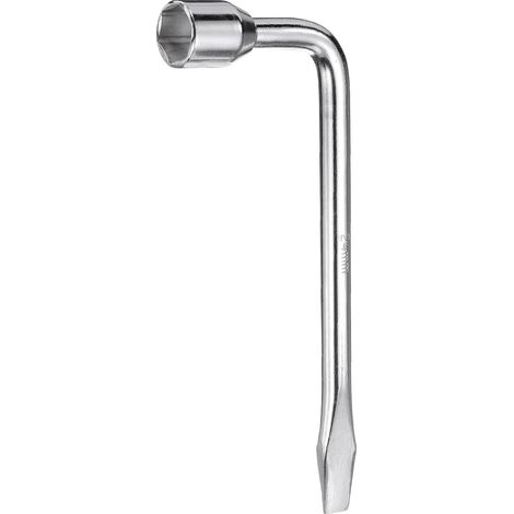 Clé À Roue De Secours Pour Voiture 24mm Acier Carbone Type Embout Fendu Hexagonal Douille En Forme L Outil Réparation Pneu Automobile - (1/5)