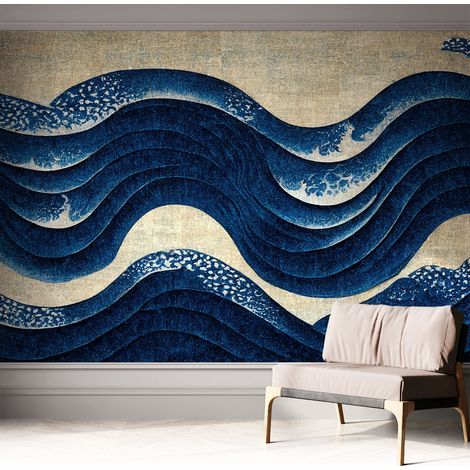 Fotomurale adesivo stickers - murali decorativo - soggiorno moderno - effetto realistico - Forme oceaniche 312x219 cm (1/5)