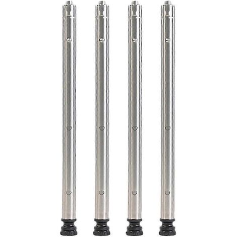 Pieds de table en alliage d'aluminium, réglables en hauteur sur trois positions, télescopiques, portables, adaptés au camping en extérieur. (1/5)