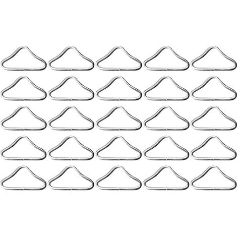 30 anelli triangolari in metallo per trampolini, connettori ad anello per cinghie, clip robuste per accessori (1/4)