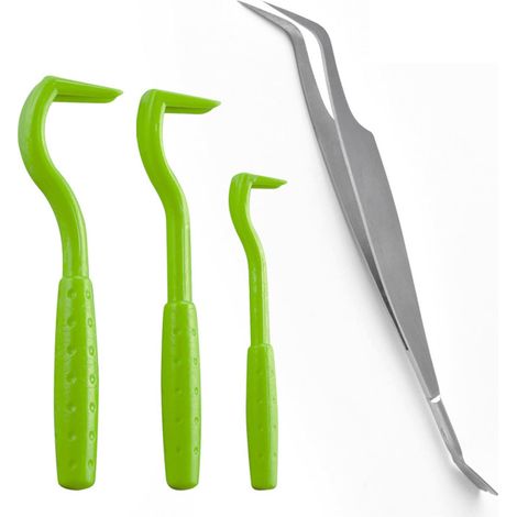 Kit de 4 pinces à tiques professionnelles, pour retirer les tiques sans douleur, adapté aux chiens, chats et autres animaux de compagnie. (1/5)