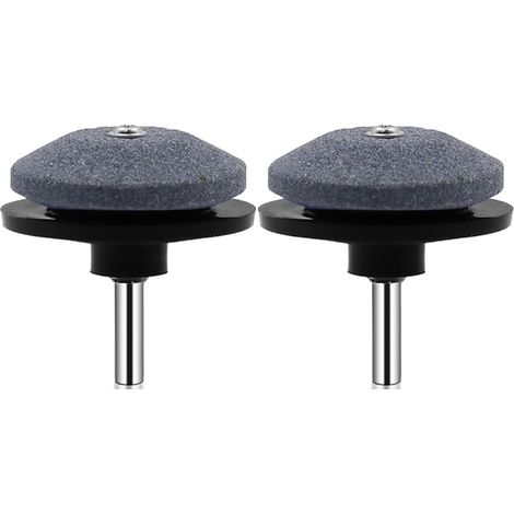 Lot de 2 aiguiseurs de lame de tondeuse à gazon universels pour perceuse électrique Noir (1/5)