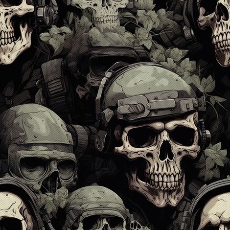 Tela decorativa para exteriores Oxford - Motivo de calavera I DX4629 (1/5)