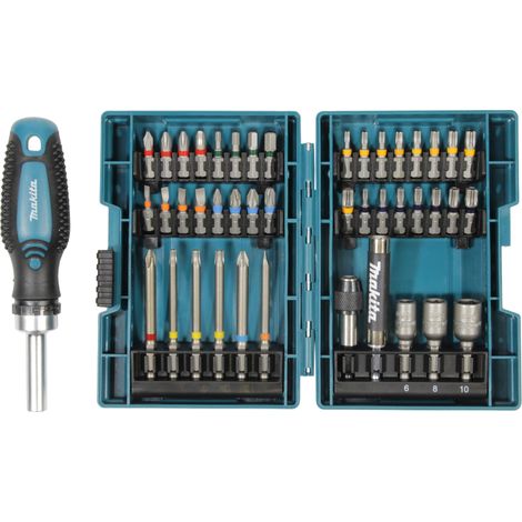Makita E-25096 -- Set di bit con impugnatura dede cricchetto (44 pezzi)