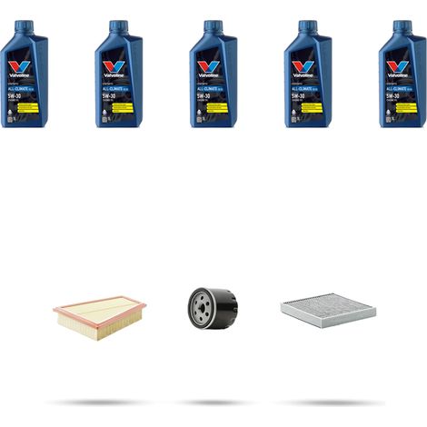 Kit tagliando 3 FILTRI e 5L OLIO compatibile con Renault Laguna II 1.6 16v 82kw dal 2005 (1/5)