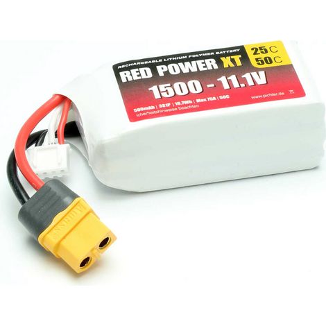 Red Power Modellbau-Akkupack (LiPo) 11.1 V 1500 mAh Softcase XT60