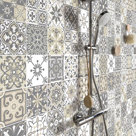 Stickers muraux - Sticker Mural Carrelage adhésif Cuisine Salle de Bain - 30 STICKERS CARRELAGES DIVA - 30stickers15x15cm (1/5)
