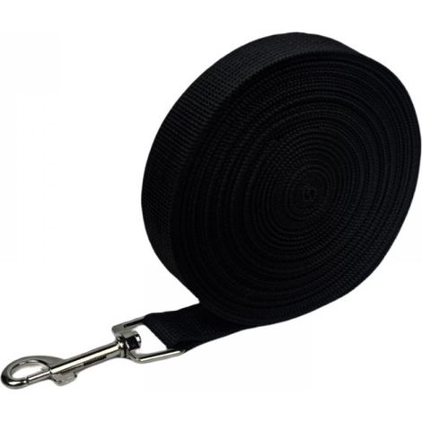 Longe pour Chien 10m Noir - Laisse de Dressage Longue pour Petites à Grandes Tailles,Le nylon est robuste et durable, ce qui le rend idéal pour les chiens. (1/5)