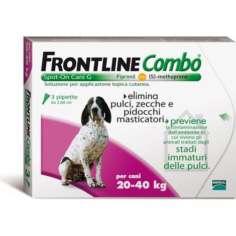 FRONTLINE COMBO 20-40 KG CANI GRANDI 3 PIPETTE (1/2)