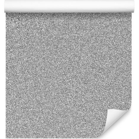 Papier peint gris clair et gris pailleté pour salon et chambre 50x1000 cm (1/5)