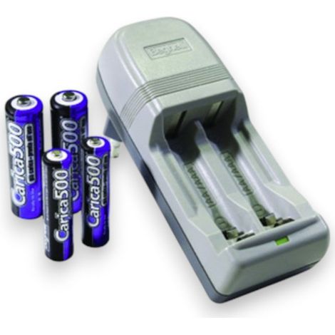 Caricatore per pile batteria AA e AAA con led di avviso ricarica