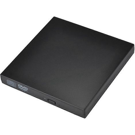Lecteur externe USB 2.0, lecteur optique CD-RW portable pour Windows et-Black (1/3)