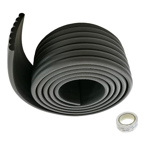 Rouleau en Mousse, 200cm x 80mm x 8mm, Mousse Antichoc Sécurité pour Bébé/Enfants Kits. Anti-Crash Protection, Souple et Flexible, Noir, TKD7002 (1/4)