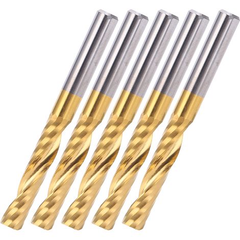 5 pièces Fraises HSS pour CNC, Queue 6mm, Set Fraisage 32mm, Outils de Coupe Précision