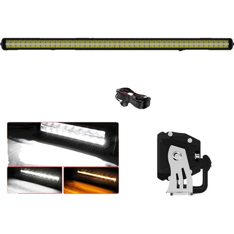 Barre lumineuse LED, haute luminosité à double rangée, design étanche, 52 pouces avec fil DT (1/2)