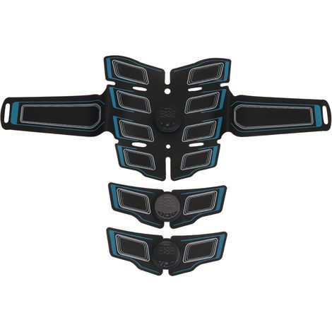 Ceinture abdominale de musculation avec 3 unités principales, 6 modes, 15 niveaux d'intensité réglables, stimulateur abdominal portable pour salle de sport à domicile (1/5)