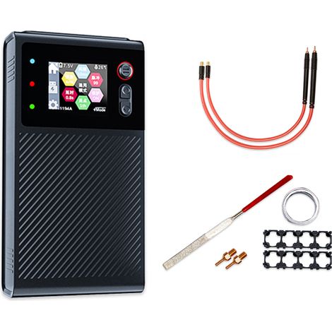 Soudeuse par points à batterie 1200 A, portable, à double impulsion, avec commande en mode intelligent/général, écran couleur 1,8 pouces et protections multiples (1/5)