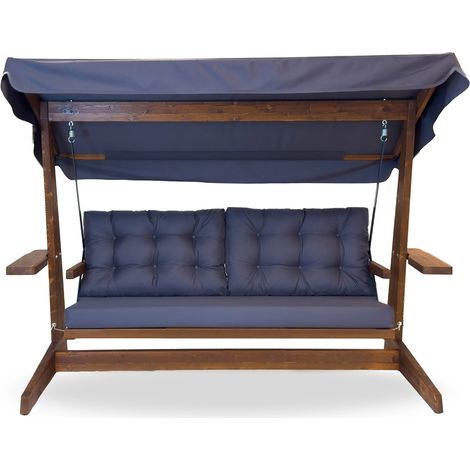 Westmann Holz Hollywoodschaukel Viva 2400 Anthrazit 237x115x175 cm (1/5)