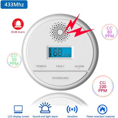 Tuya Rilevatore di Monossido di Carbonio Wireless RF433 (1/5)