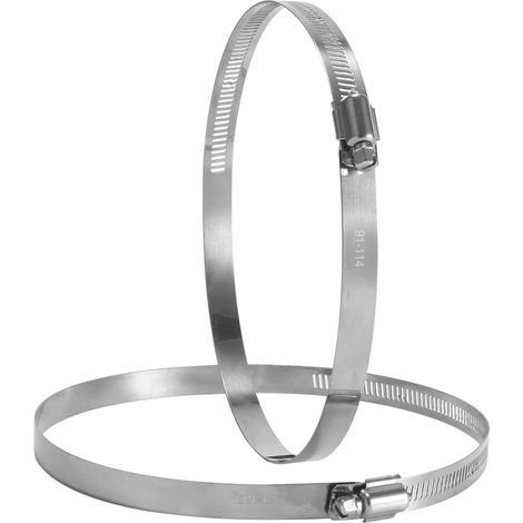 Collier de Serrage Réglable en Acier Inoxydable pour Fixation de Tuyau (125mm) (1/5)