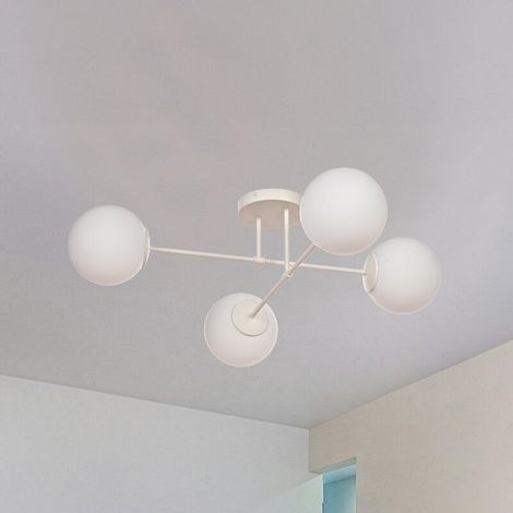 [GEBRAUCHT] B-Ware Moon Deckenleuchte Deckenlampe Glas Metall sand Deckenbeleuchtung Wohnzimmer (1/2)