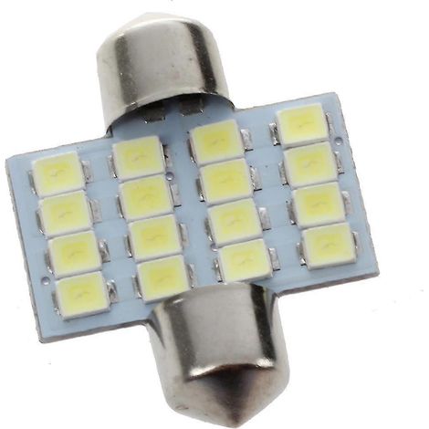 Ampoule LED Festoon C5W 16 SMD 31 mm, blanche, pour intérieur. (1/4)
