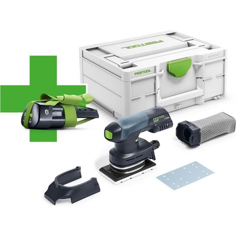 Festool – Ponceuse orbitale sans fil 18V – Moteur Brushless – Performances comparables à un outil filaire – Pour surfaces verticales et petites zones