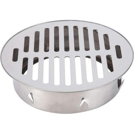 Siphon de Sol, Balcon en Acier Inoxydable Évier Rond Anti-Blocage Siphon de Sol Amovible pour Jardin Extérieur Tuyau d'Évacuation Tuyau d'Échappement Toit Balcon Utilisation(160 Flat Mouth) (1/5)