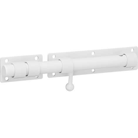 Robuste Verrou Porte Exterieur Loquet Porte 230mm Barre, Blanc (1/5)