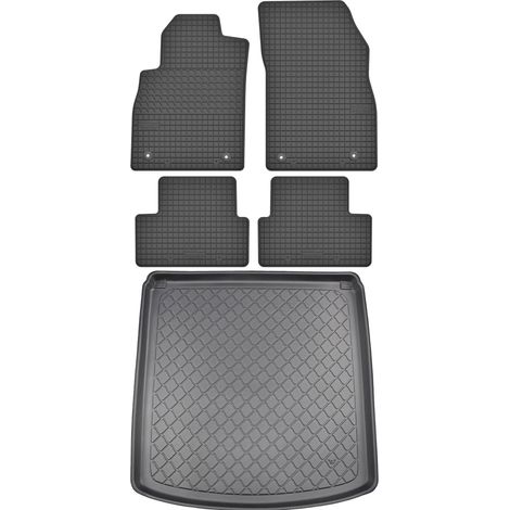 Opel Astra IV J Sedán de 09.2012 a 08.2018 SET - Alfombrillas de goma para coche + alfombrilla para maletero