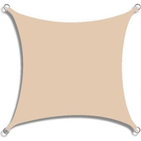 Voile d'Ombrage Rectangulaire Imperméable, Polyester Oxford Protection UV 95 %, Indéchirable, Protection Solaire d'Extérieur pour Jardin, Balcon, Terrasse, Patio, Camping（jaune clair，2.5x3m）
