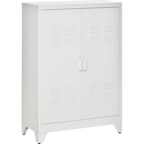Armario metálico multiuso blanco 75 x 33 x 110 cm MODENUIT (1/5)