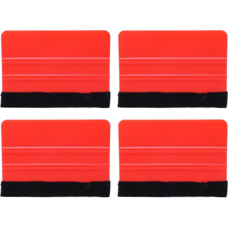 Lot de 10 Racloirs Felt pour Film Vinyle Rouge - Grattoir Professionnel Anti-Rayures pour Pose Film, Emballage, Réparation Électronique (1/5)