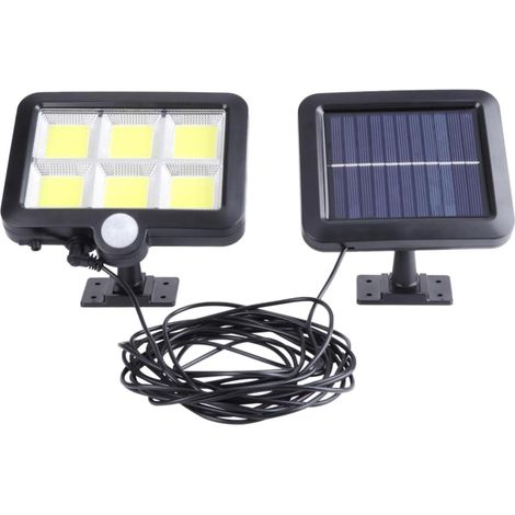 5m Lampe Solaire Mural Cob Étanche Avec Détection De Mouvement Éclairage (1/5)