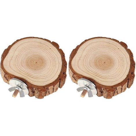 Lot de 2 plateformes intéressantes pour cages à oiseaux, supports pour cochons d'Inde, jouets pour perroquets et autres oiseaux domestiques (1/4)
