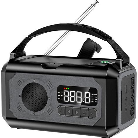 Générateur à manivelle H17, radio, boussole, lampe torche, batterie solaire, éclairage extérieur, lampe de secours (1/3)