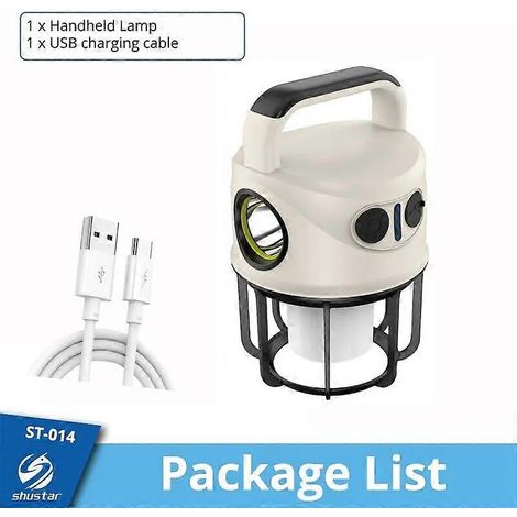 Lampe de camping LED rechargeable, lampe torche portable ultra-lumineuse, lanterne étanche, éclairage longue portée (1/5)