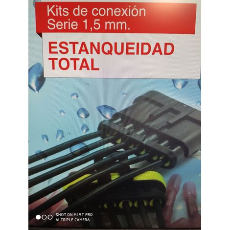 Conector Aereo 4 Vias Con Cables 90mm Macho/Hembra