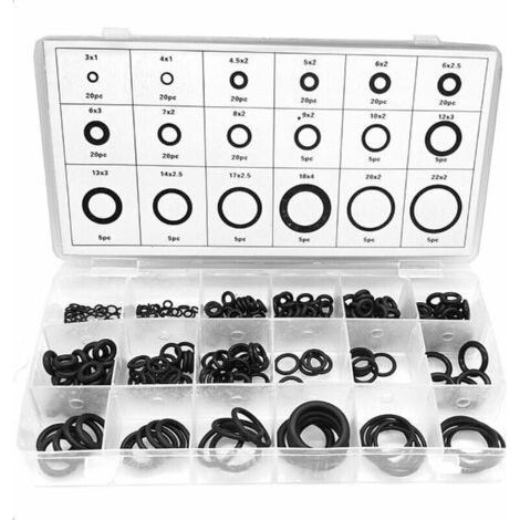O-Ring-Sortiment, Dichtungssatz, universelles O-Ring-Sortiment, 225 Stück (1/4)