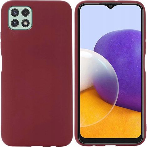 Custodia per Samsung Galaxy A22 5G, cover posteriore in silicone opaco + vetro. (1/5)