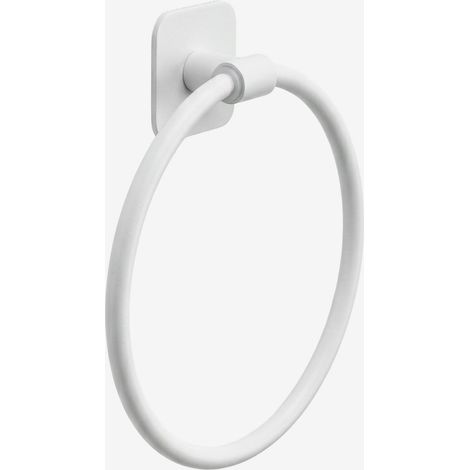 SKLUM Wandmontierter Handtuchhalter Ø15 cm für das Badezimmer aus Edelstahl Ondreli Weiss
