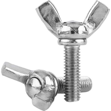 Sachet de 5 vis papillon à ailettes en acier inoxydable 304, boulons, fixations pour machines (M5  12 mm)