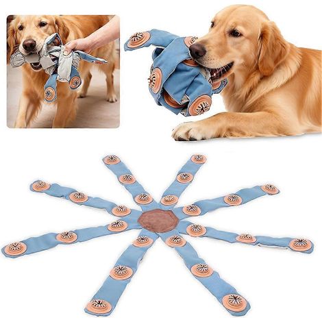 Interaktives Oktopus-Hundespielzeug – Lustiger Leckerli-Spender mit Puzzlefunktion für Hunde und Welpen