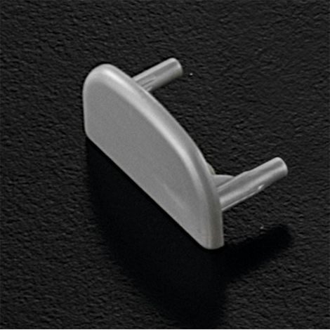 DUVER tapa final perfil abs gris slim-s , Tapa ABS Color gris para introducir a los laterales del perfil. Perfil de aluminio para solapar, con perfil-cubierta