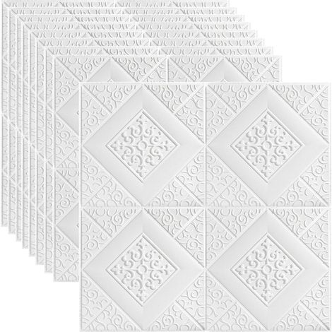 Lot de 10 autocollants muraux en vinyle 3D, imperméables, facile à nettoyer, cuisine, salon, salle de bain (1/5)